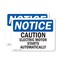 Signmission Caution Electric Motor Starts Automatically OSHA Notice Sign, Plastic, 10in W x 7in L, 2PK OS-2PACK-NS-P-710-L-10474 - alternate 1
